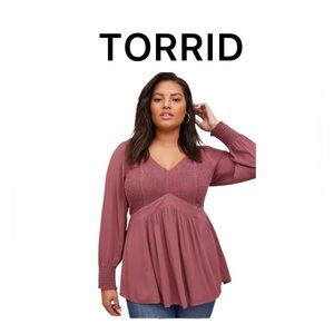 NWT TORRID Crinkle Gauze Babydoll 2X